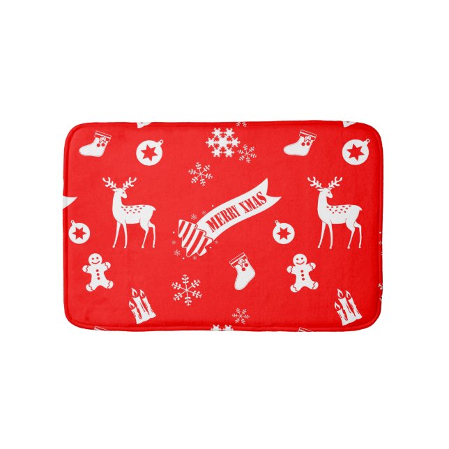 Elements of Christmas Bathroom Mat (Front)