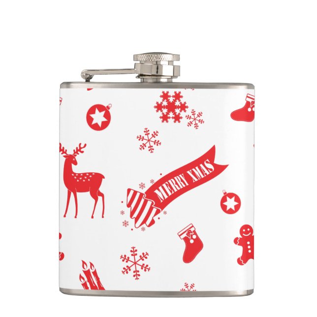Elements of Christmas Hip Flask (Front)