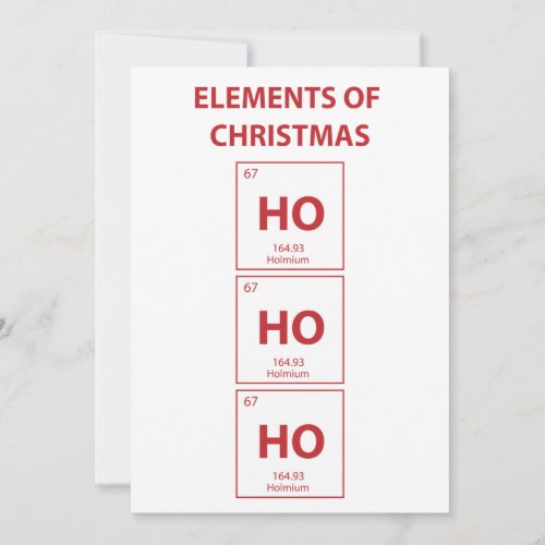 Elements of Christmas Ho Ho Ho Holiday Card