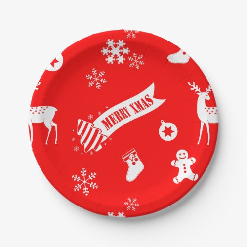 Elements of Christmas Red Paper Plates