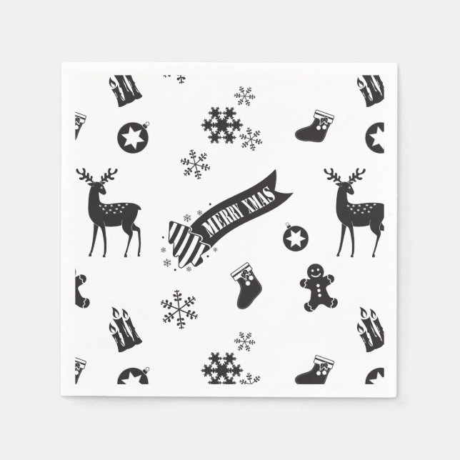 Elements of Christmas - Solemn Paper Napkins (Front)