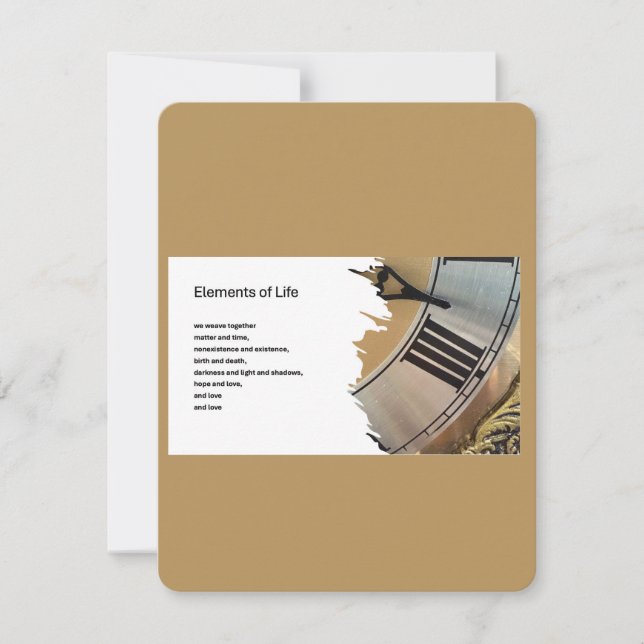 Elements of Life Blank Note Card (Front)