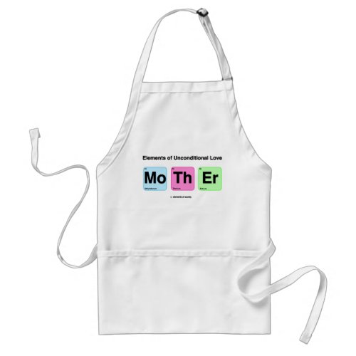 Elements of Love Mother Cute Funny Science Adult Apron