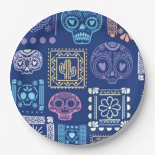 Elements Of Papel Picado DOD Party Paper Plates