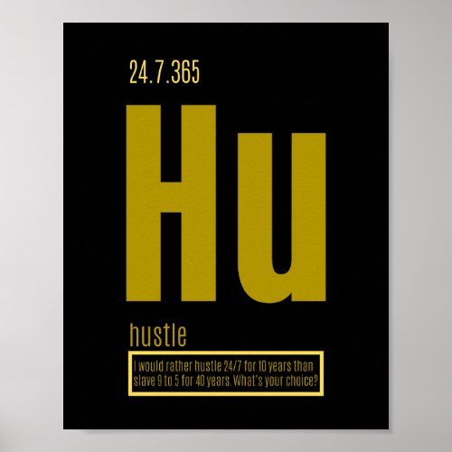 Elements of Success  Hustle Poster