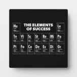 Elements Of Success Periodic Table, Gym, Hustle Plaque at Zazzle