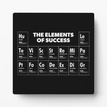 Elements Of Success Periodic Table  Gym  Hustle Plaque by physicalculture at Zazzle