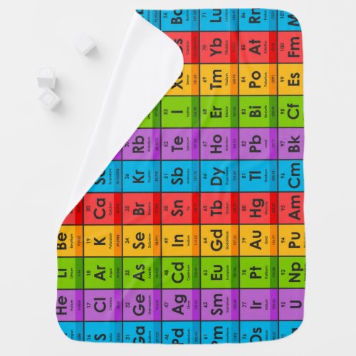 Elements of the Periodic Table Baby Blanket