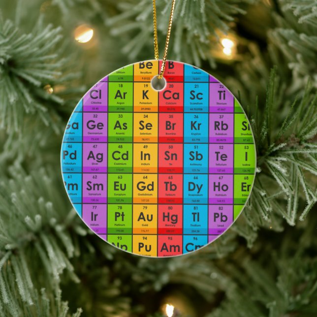 Elements of the Periodic Table Ceramic Ornament (Tree)