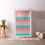 Elements of the Periodic Table Colorful Pattern Fabric