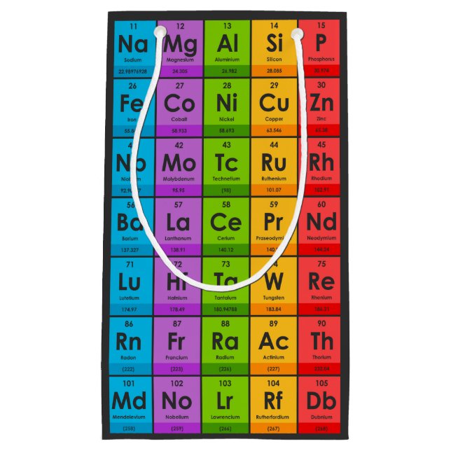Elements of the Periodic Table Gift Bag (Front)