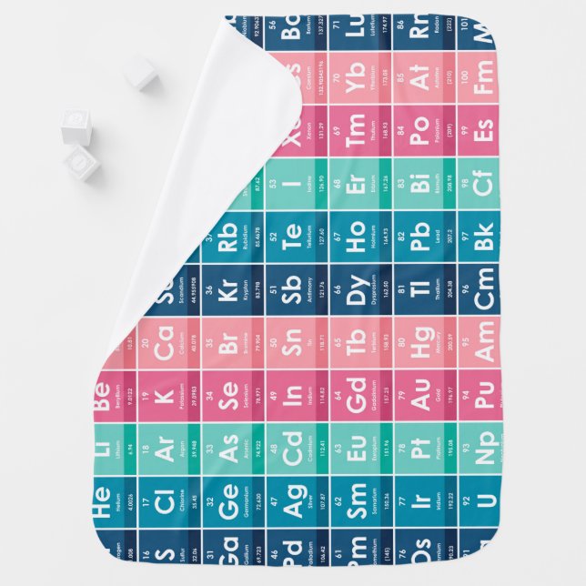 Elements of the Periodic Table Pattern Baby Blanket (In Situ)