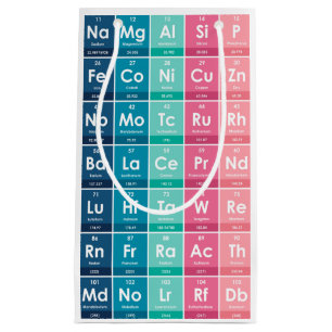 Elements of the Periodic Table Pattern Gift Bag