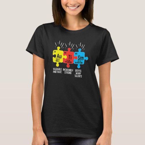 Elements Periodic Table Autism Awareness Asd Men W T_Shirt