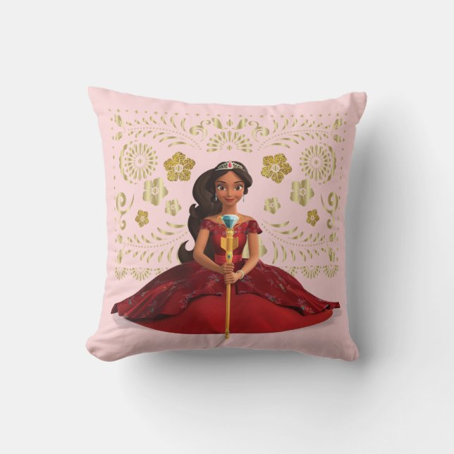 Elena | Elena Dressed Royally Throw Pillow (Front)