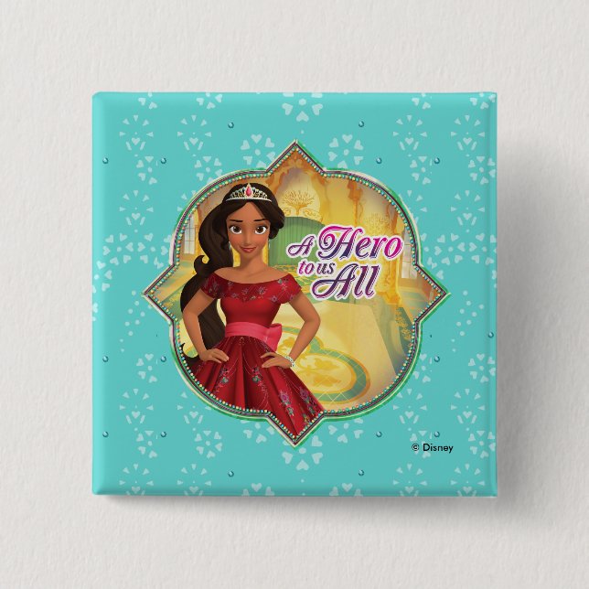 Elena & Isabel | A Hero To Us All Pinback Button (Front)