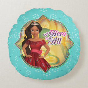 Elena & Isabel   A Hero To Us All Round Pillow