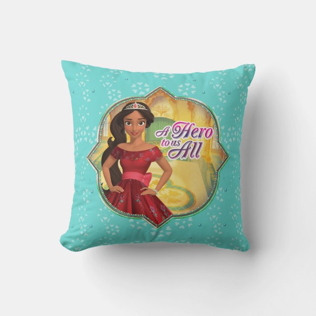 Elena & Isabel | A Hero To Us All Throw Pillow (Front)