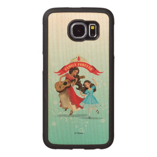 Elena  Isabel  Sister Time Carved Wood Samsung Galaxy S6 Case