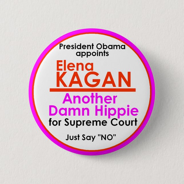 Elena Kagan Justice Button (Front)