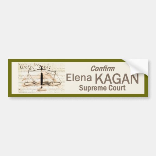 Elena Kagan Supreme Court Bumper Sticker