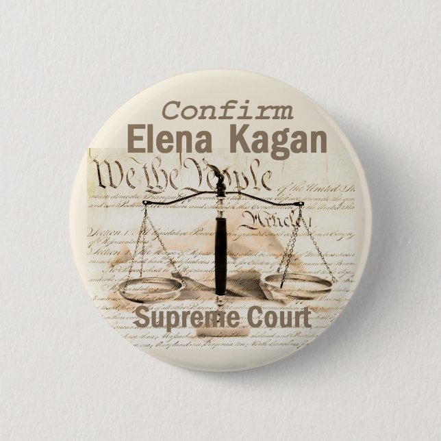 Elena Kagan Supreme Court Button (Front)