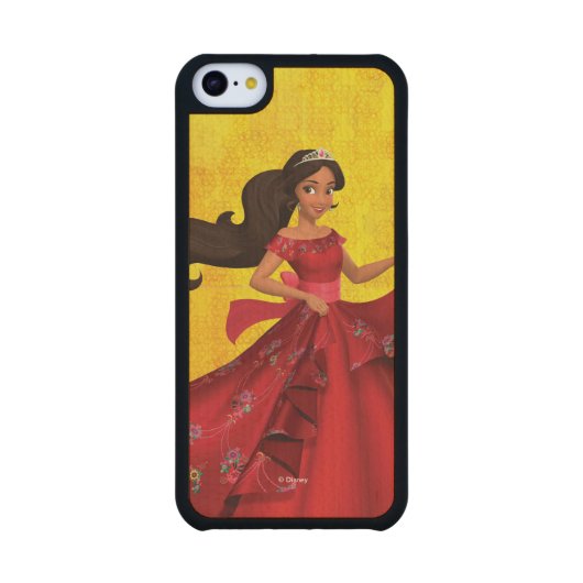 Elena | Lead With Kindness Carved Wood iPhone Case (Back)