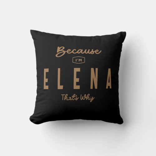 Elena Name Personalized Birthday Name Elena  Throw Pillow