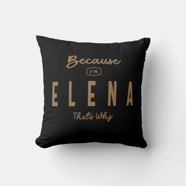Elena Name Personalized Birthday Name Elena  Throw Pillow (Front)