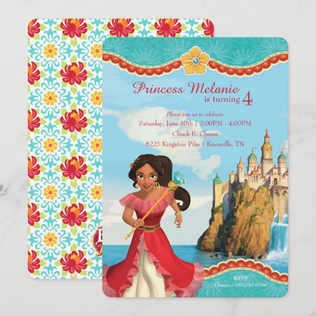 Elena of Avalor | Birthday Invitation (Front/Back)