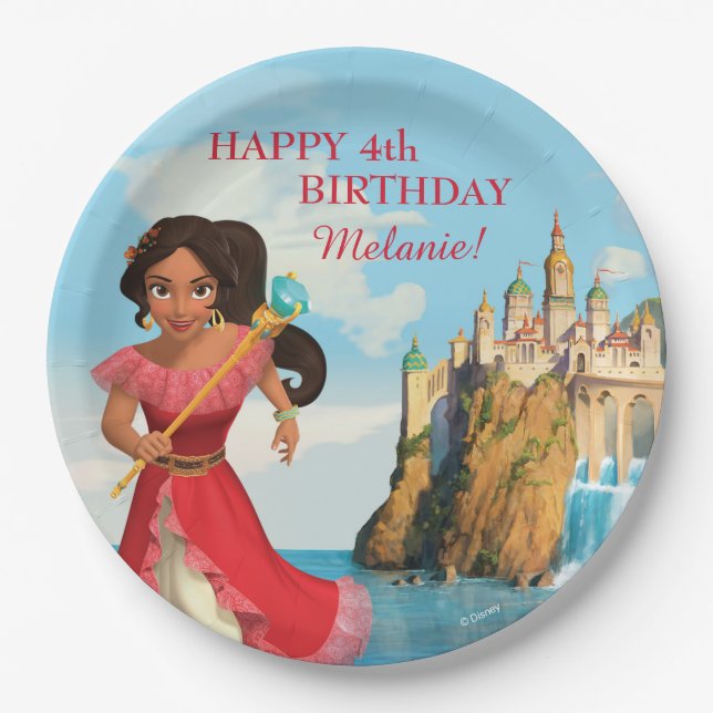 Elena of Avalor | Birthday Paper Plates (Front)