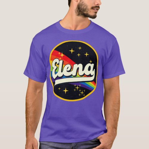 Elena Rainbow In Space Vintage Style T_Shirt
