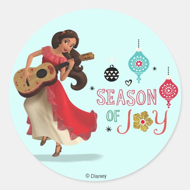 Elena | Season of Joy Classic Round Sticker (Front)