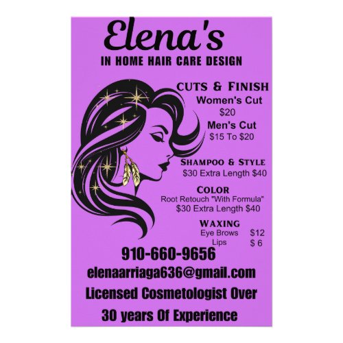Elenas In Home Hare Care Flyer