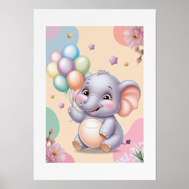 Elephane | baby | Animal | wall art Holder (Front)