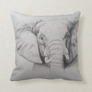 Elephant 2011 throw pillow