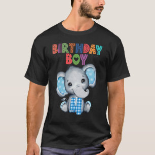 Elephant 4th Birthday Boy Kids 4 Years Old Elephan T-Shirt