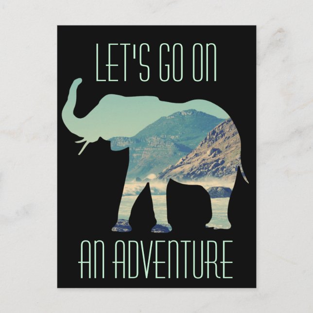 Elephant Adventure Postcard (Front)