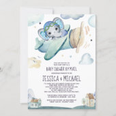 Elephant Airplane | Baby Shower by Mail Invitation (Front)