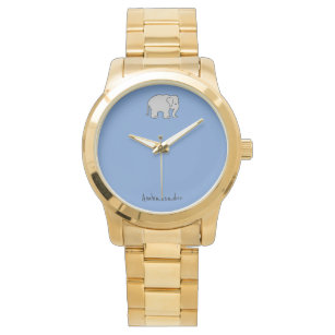 Elephant Ambassador gold metal watch