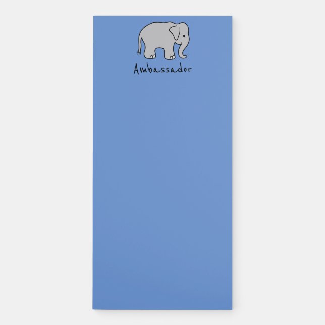 Elephant Ambassador notepad (Front)