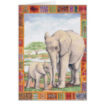 Elephant And Baby Blank Card at Zazzle
