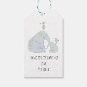 Elephant and baby Favor tags