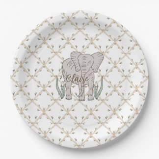 Elephant and Bamboo Paper Plates