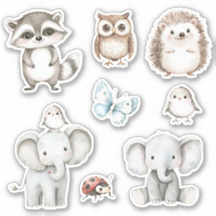 Elephant and Bird Best Friends Sticker