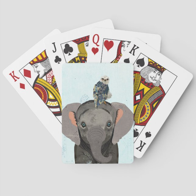 ELEPHANT AND BLUE FALCON POKER CARDS (Back)