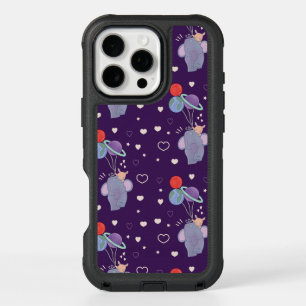 Elephant and Bunny Space Balloon Ride Whimsical iPhone 16 Pro Max Case