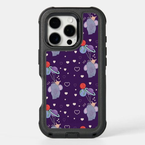 Elephant and Bunny Space Balloon Ride | Whimsical  iPhone 16 Pro Case