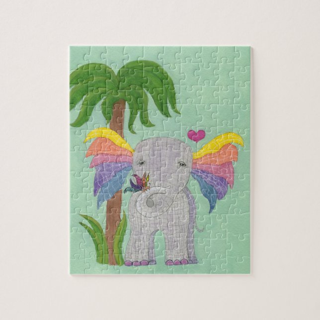 Elephant and Butterfly BFF Jigsaw Puzzle (Vertical)