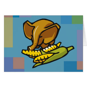 Elephant and Corn for Kwanzaa Cards